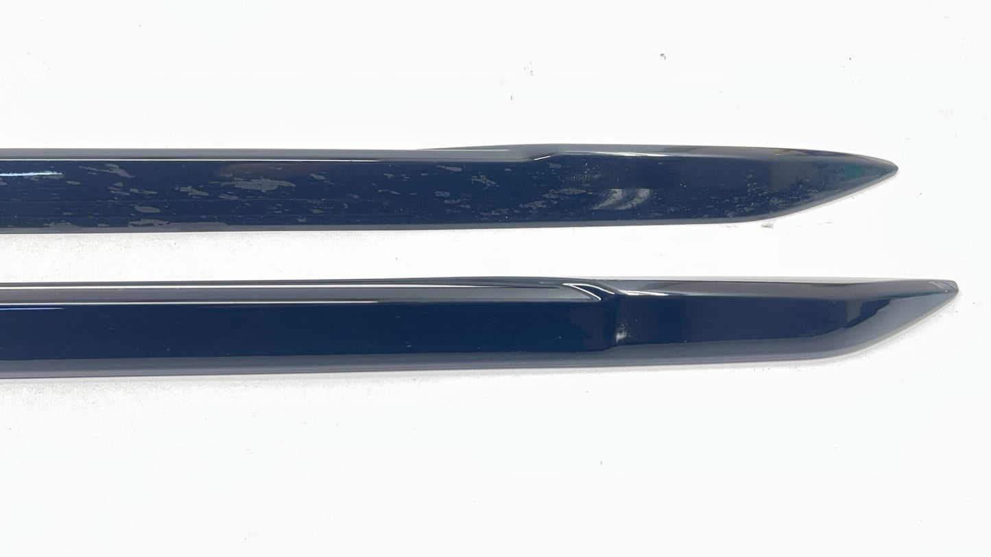 18-24 AUDI A4 S-LINE LEFT AND RIGHT SIDE SKIRT ROCKER PANEL EXTENSION PAIR OEM