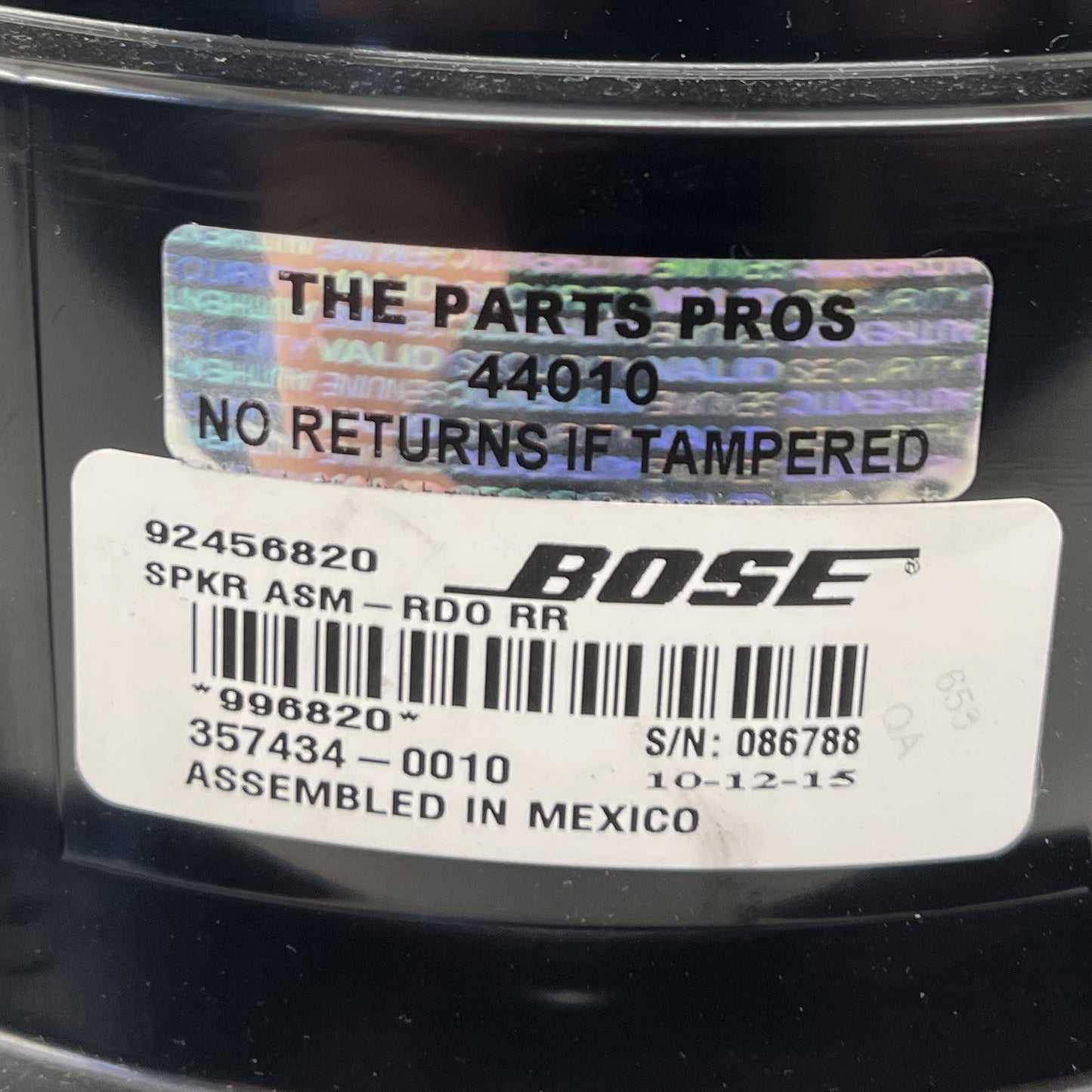 14-17 CHEVY SS SEDAN REAR DECK BOSE SUBWOOFER SUB WOOFER SPEAKER PAIR OEM