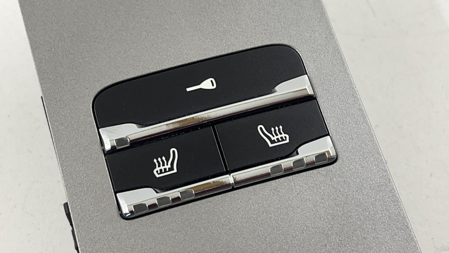 10-16 PORSCHE PANAMERA REAR CENTER CONSOLE HEATED SEAT SWITCH PANEL TRIM OEM