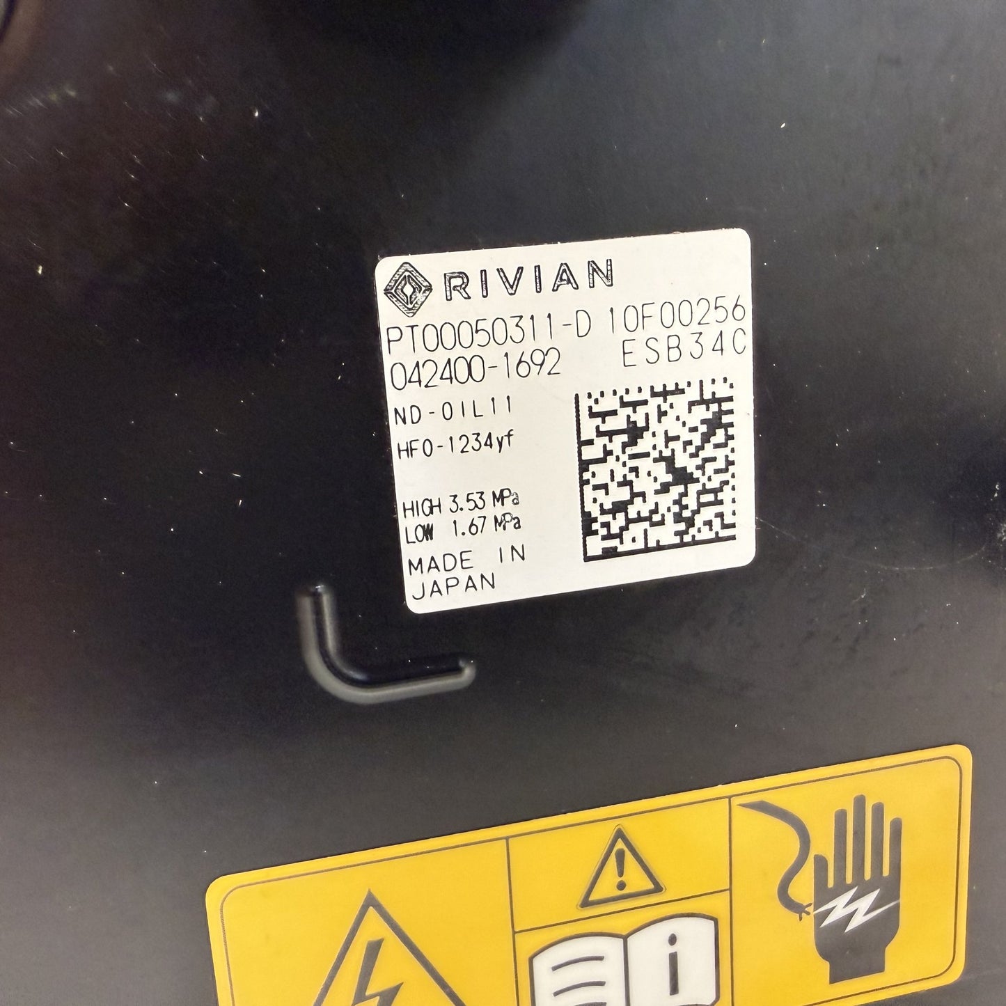 2022-2024 Rivian R1S R1T HVAC A/C Air Compressor Assembly PT00050311-D OEM