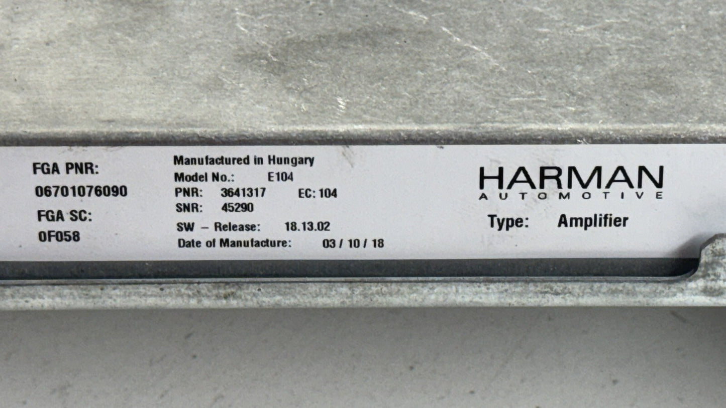 17-23 MASERATI GHIBLI HARMAN AMPLIFIER AMP AUDIO SOUND MODULE 670107609 OEM
