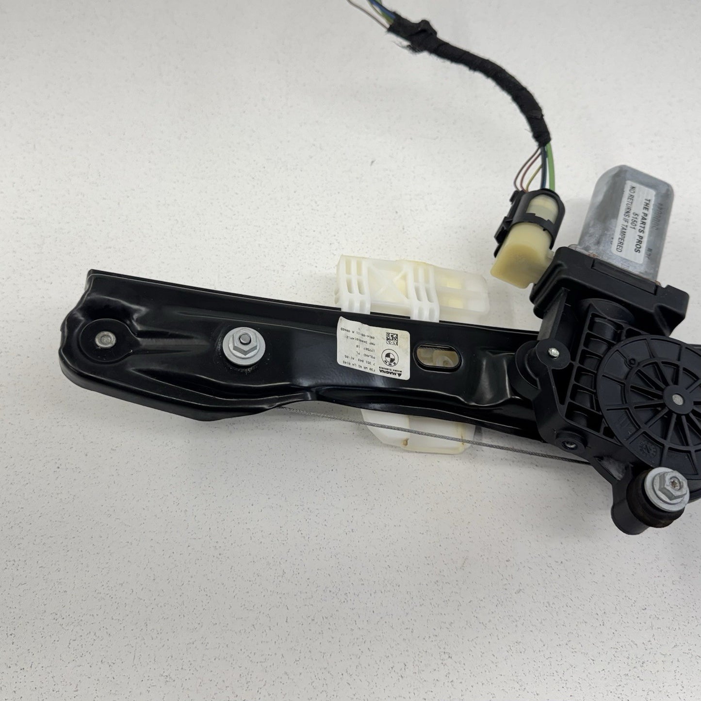 12-18 BMW F30 F80 M3 Driver Left Rear Window Regulator W/ Motor 7351049 OEM