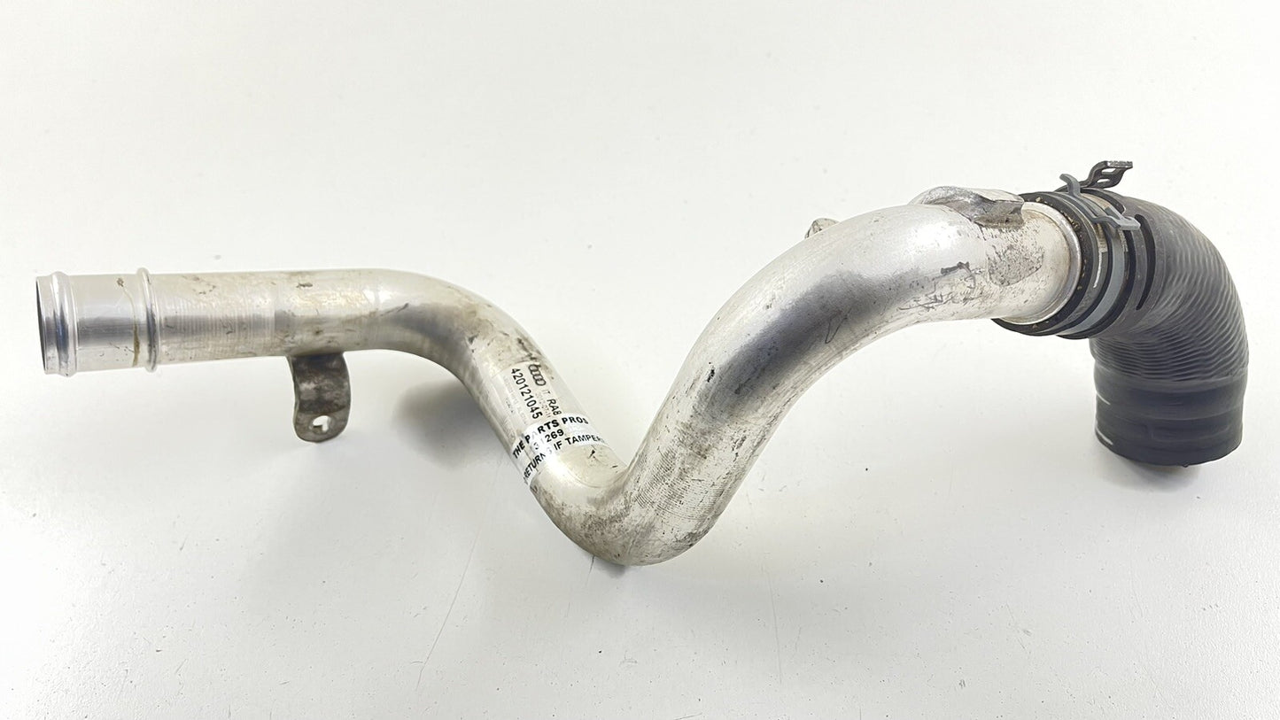 08-15 AUDI R8 DRIVER LEFT FRONT OUTER COOLANT PIPE HOSE TUBE LINE 420121045 OEM