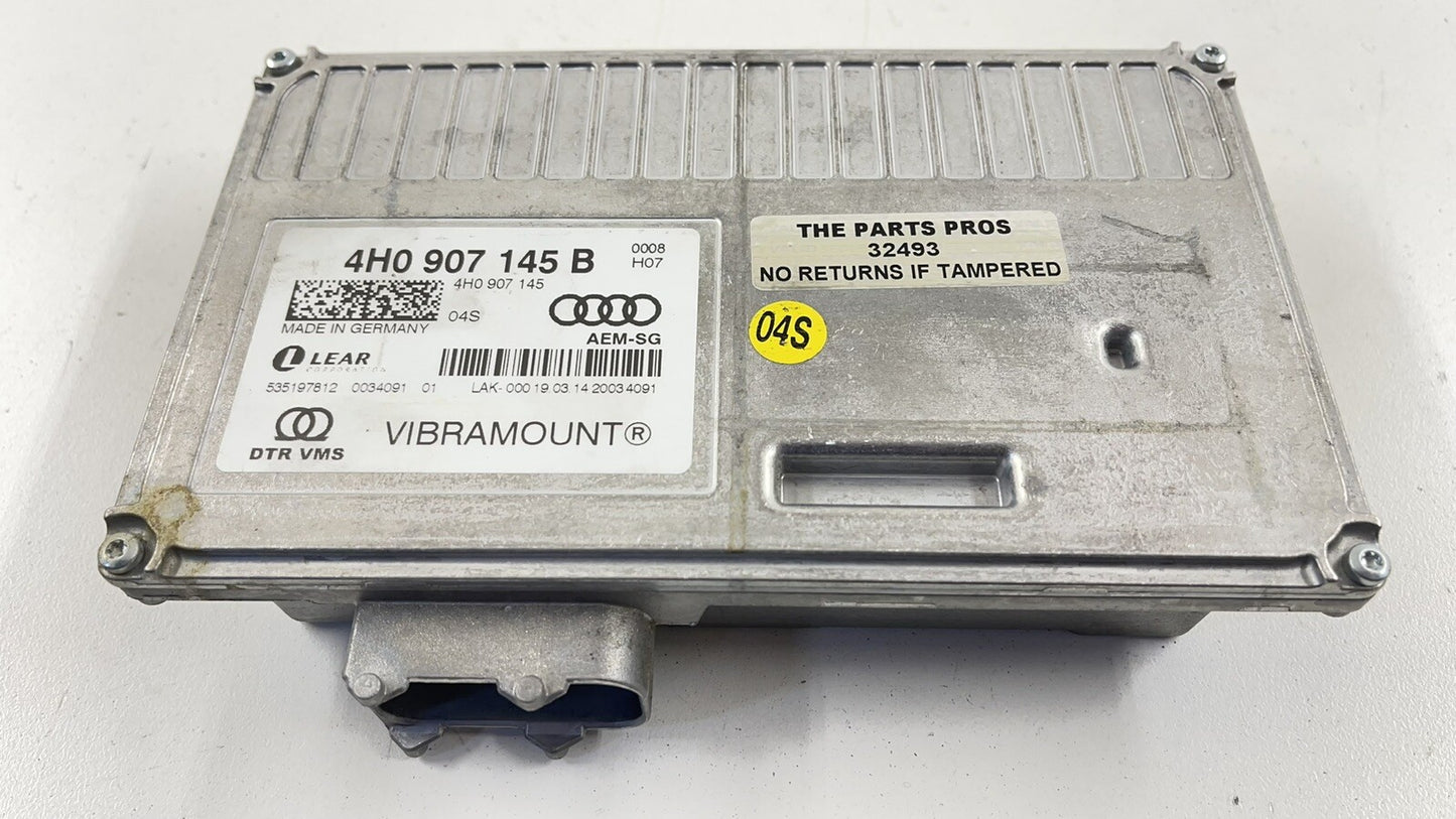 15-18 AUDI A8 VIBRAMOUNT HYDRAULIC ENGINE MOUNT CONTROL MODULE 4H0 907 145 B OEM
