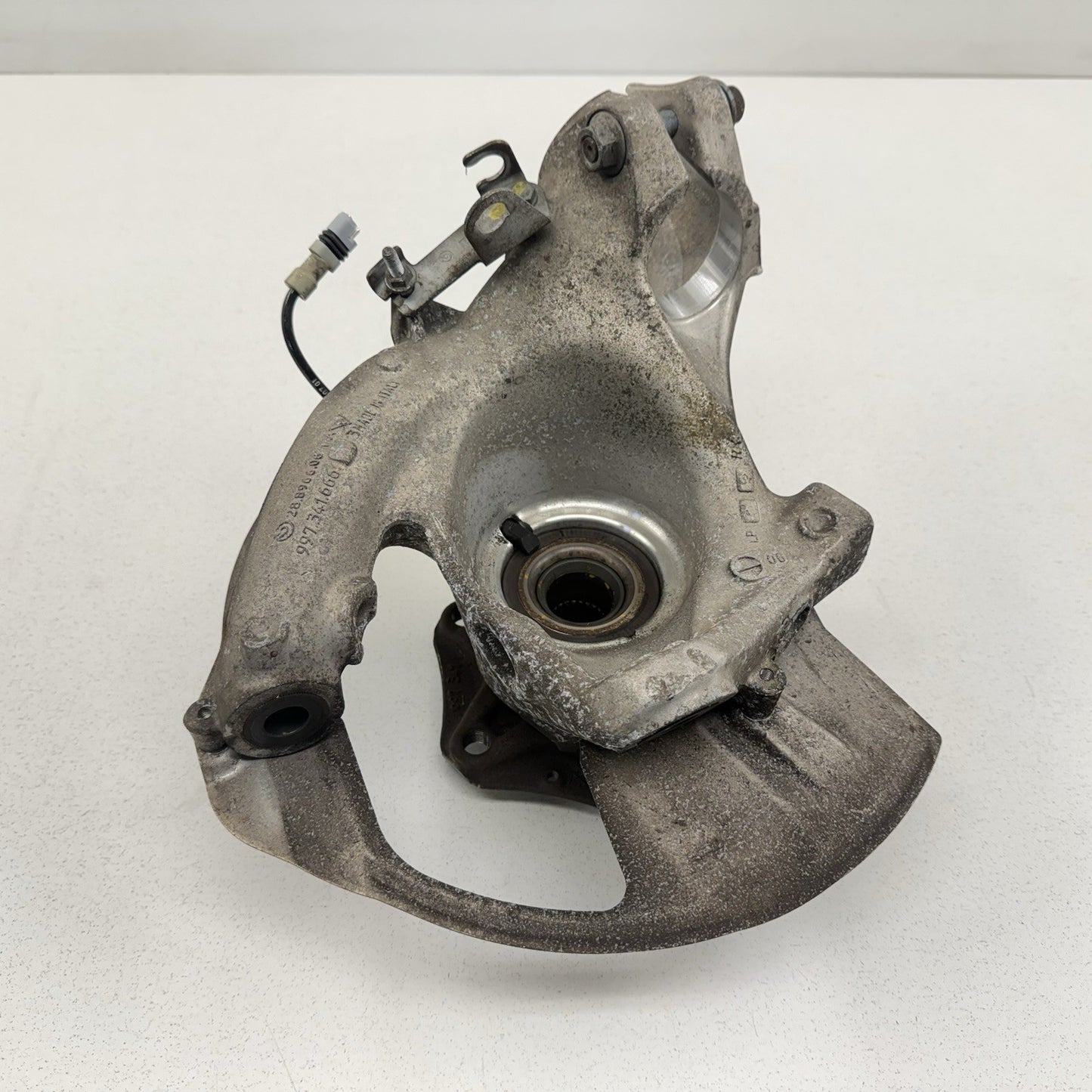06-12 Porsche 911 997 Carrera 4S Right Front Knuckle Hub W/ Control Arm Set OEM