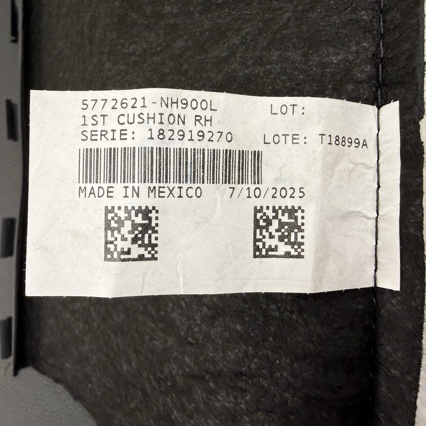 23-25 Honda Pilot Touring Right Front Lower Seat Cushion Leather Black OEM