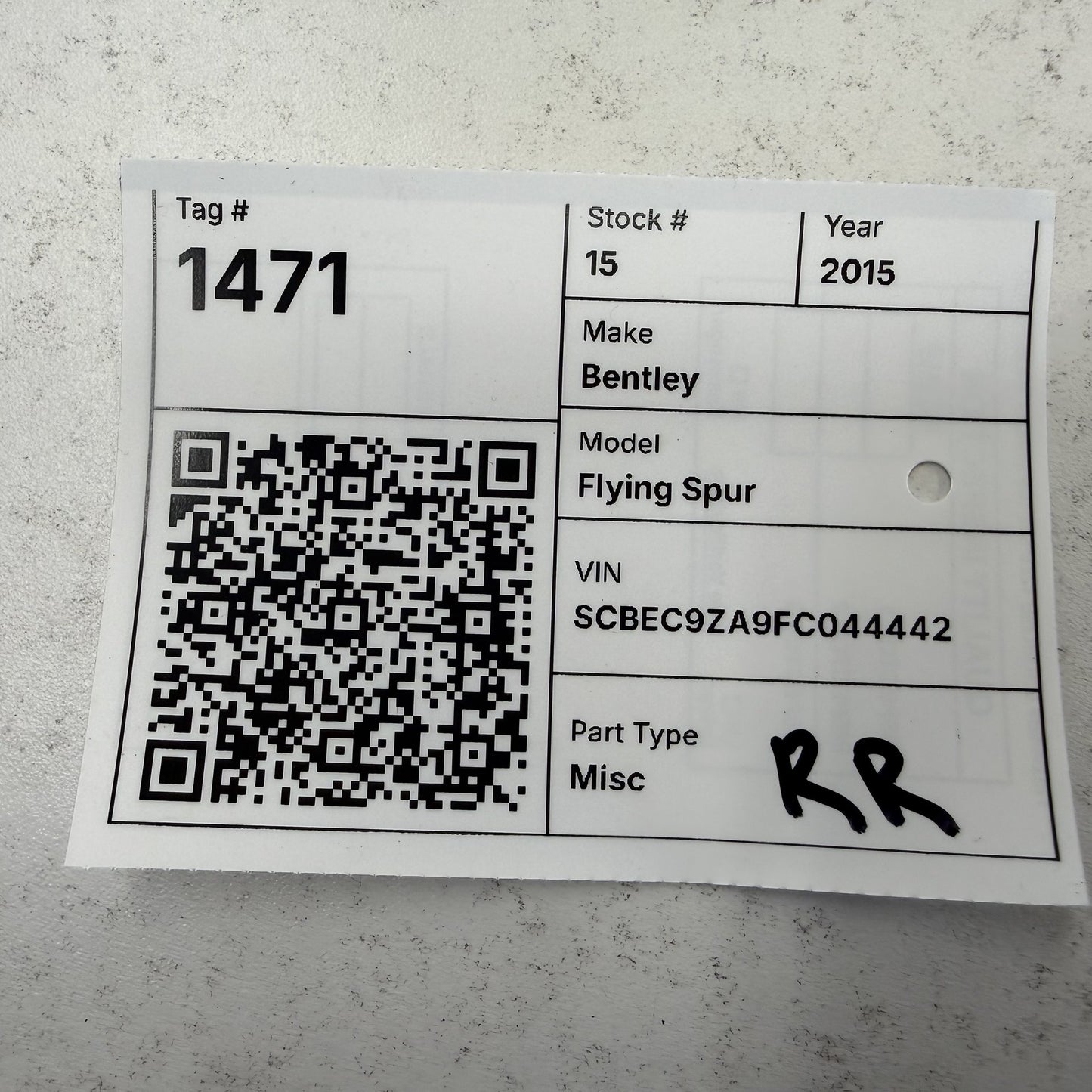 2014-2018 Bentley Flying Spur Right Rear Suspension Ride Height Level Sensor OEM
